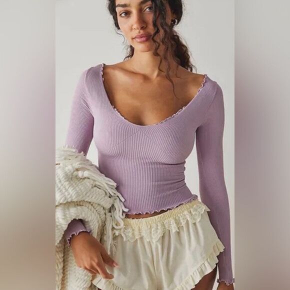 Free People Intimately Easy To Love Seamless Long Sleeve Size XS/S - Picture 1 of 2